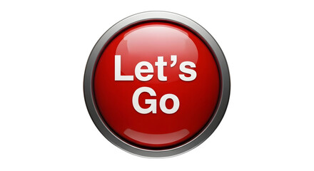 Motivational Let's Go button for business presentations and websites
