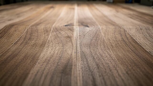 Closeup medium shot of bookmatched veneer strips arranged symmetrically to create mirrored wood grain patterns in the splicing process.