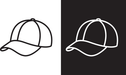 Fototapeta premium Black and white baseball cap sports