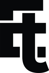 Letter Et minimalist logo