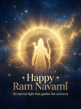 Ram navami celebration with eternal light guiding universe