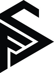 Letter FS minimalist logo