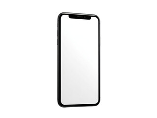 Smartphone with blank screen isolated on transparent background