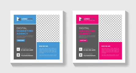 Marketing Business Flyer Template ,Creative Business Idea Social Media Post Template, Print Ready , Marketing Agency Social Media Post Template,