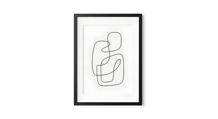 Fototapeta premium Abstract line art in a minimalist frame design. This piece adds sophistication and a modern touch to your space