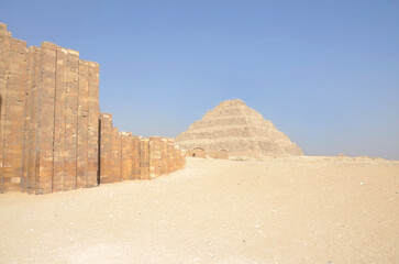 Pyramid of Djoser called the Step Pyramid of Djoser or Step Pyramid of Horus Netjerikhet  in the Saqqara necropolis, Egypt