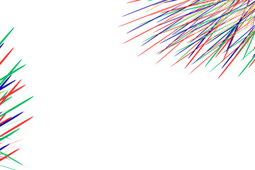Obraz premium Colorful Diagonal Line Burst Corners on White Abstract Background