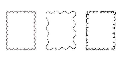 set of simple decorative frames. Loose, decorative, heading, line, decorative frame.