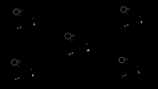 Circle Burst Animation 4K, Single to Triple Shiny Rings Explosion, Fireworks Effect with Glowing Line Blast, Transparent Background Alpha Channel, Motion Graphics Overlay,