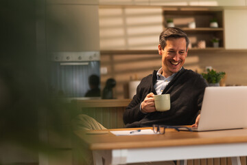 Businessman Having Video Call For Work At Home