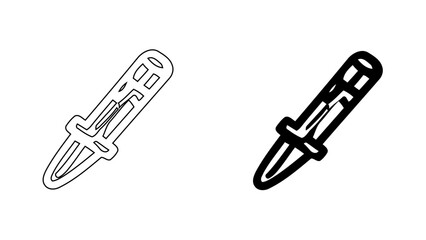 Fototapeta premium Fountain pen icon for professional signature and luxury writing stationery