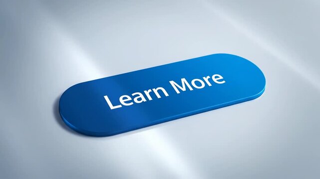 Drive conversions with this essential blue 3D "Learn More" button graphic, perfect for website interfaces and digital marketing campaigns.