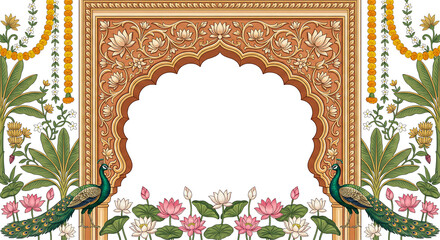 Ornate Indian Archway Decorated With