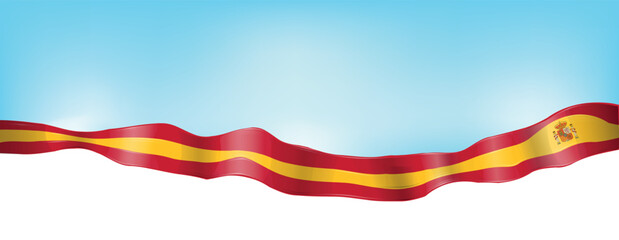 The Federal Republic of Germany waving flag banner. German patriotic red, yellow and black ribbon poster . Vector illustration