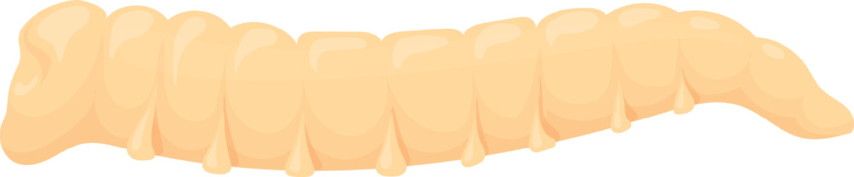 Pest larva icon. Cartoon maggot. Caterpillar animal