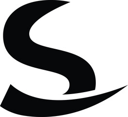Letter S minimalist logo design