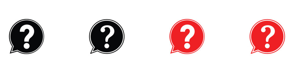 Fototapeta premium Help icon vector set. Support symbol for FAQ, information, and customer assistance. Vector Illustration.