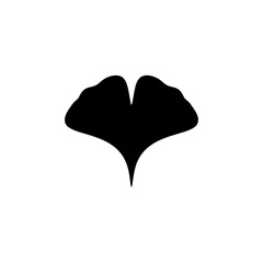 Ginkgo Biloba Leaf Silhouette Japanese Botanical Art