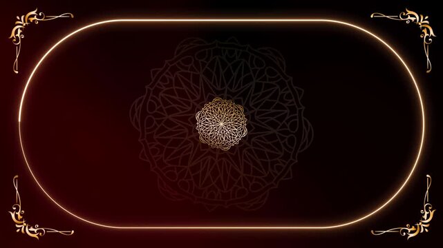 Glowing Animation Pulse Gold Luxury Classic Filigree Motion