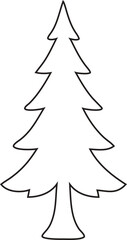 Obraz premium Simple tree line art vector icon for environmental awareness campaigns, climate change graphics, and green business logos.