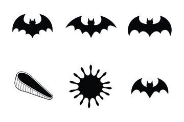 Halloween Icons Silhouette Set
