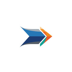 Colorful 3D Arrow Icon Design Element.