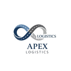 Fototapeta premium Apex Logistics Company Roadway Logo Design.
