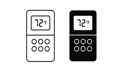 Two thermostat control panels with digital temperature displays © ARSM D
