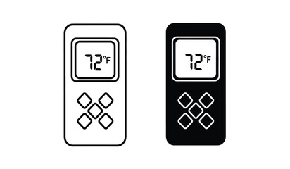 Two thermostat remote controls with digital temperature displays © ARSM D