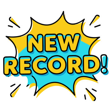 New record achievement graphic