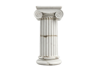 Obraz premium Classic white marble column with elegant scroll details