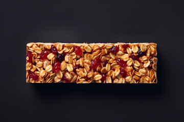granola bar on table top view