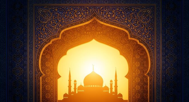Ramadan kareem mubarak a blessed eid mubarak celebration in ramadan
