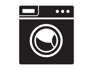 Washing machine symbol icon for laundry and clean clothes service