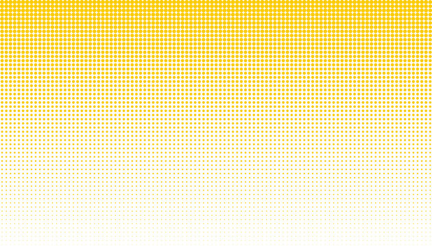 Yellow halftone dotted gradient abstract background