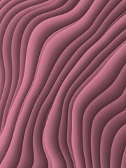 Obraz premium Abstract background featuring undulating vertical waves in a muted mauve pink color with smooth shading creating a sense of depth and dimension ideal for modern design