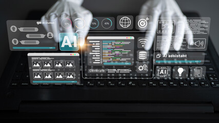 AI integrating chatbot interaction and automated code generation to enhance productivity and...