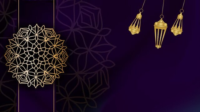 Looping Background Prism luxury gold Sci-Fi Ornament Background