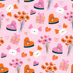 Pink Love - Seamless Surface Pattern Design