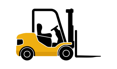 Yellow forklift icon © KRvisualPRO