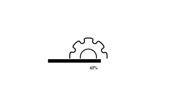 Loading bar with gear wheel, loading screen concept animation Loading bar with gear wheel, loading screen concept animation.with 4k animation.