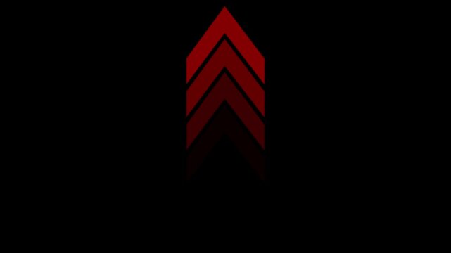 line directional up arrow animation video. signal icon. Moving arrow pointing arrow up. up direction arrow icon on black background