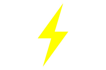 Yellow lightning bolt icon vector, electric power flash symbol, thunder sign, energy logo design, modern flat graphic for apps, websites, UI, branding, digital use