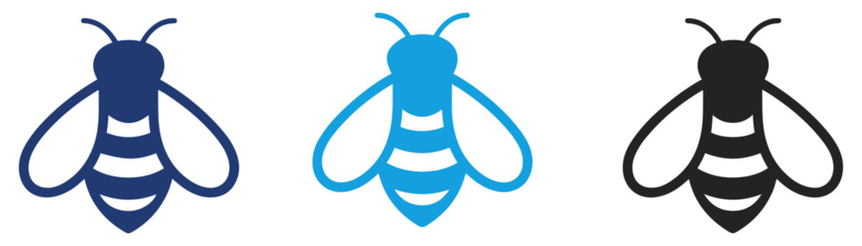 bee honey insect icon set