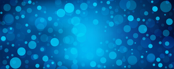 Shiny blue bokeh background with circles and flashes © Rohman