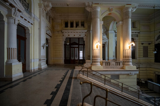 Abandoned Palace in Budapest, Hungary &ndash; Derelict Historic Television Headquarters, Urban Decay Architecture, Forgotten Cultural Landmark, Empty Neo-Renaissance Building Exterior