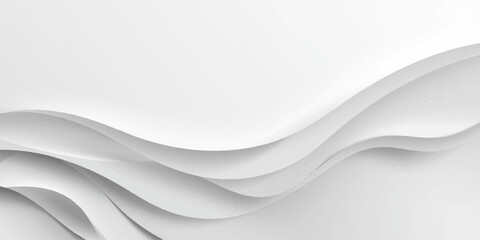 Obraz premium Abstract white background with soft grey wavy curves and flowing light lines creating a modern futuristic vector design wallpaper