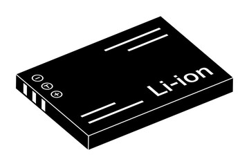 リチウムイオンバッテリーのシルエット