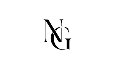 NG initial letter logo or NG monogram