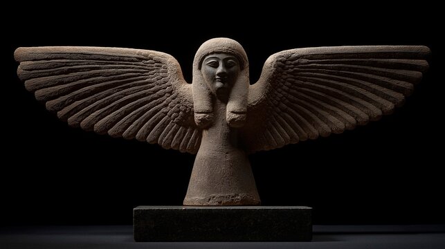 statue of the angel in the museum
